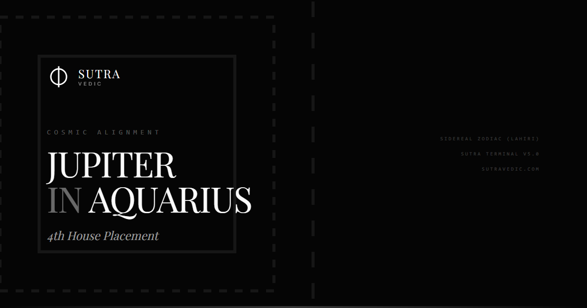 Jupiter in Aquarius in the 4th House: A Cold Expanse of Domestic Innovation