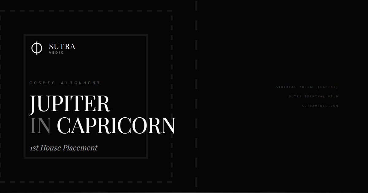 Jupiter in Capricorn in the 1st House: The Chiseled Architect of Identity