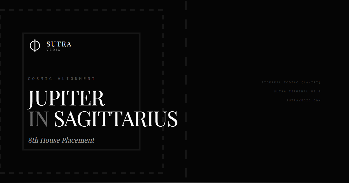 Jupiter in Sagittarius in the 8th House: A Cosmic Paradox