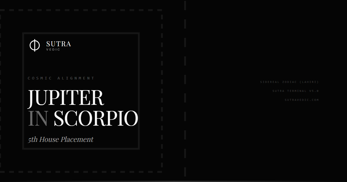 Jupiter in Scorpio in the 5th House: A Cryptic Dance of Shadows and Light