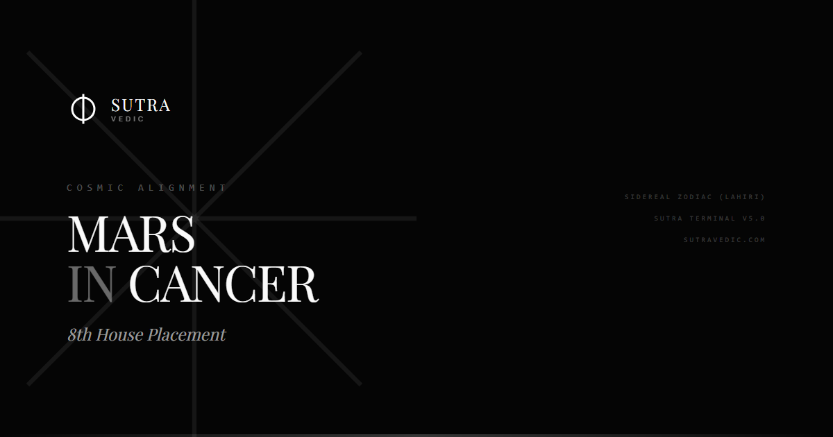 The Underworld Influence: Mars in Cancer in the 8th House