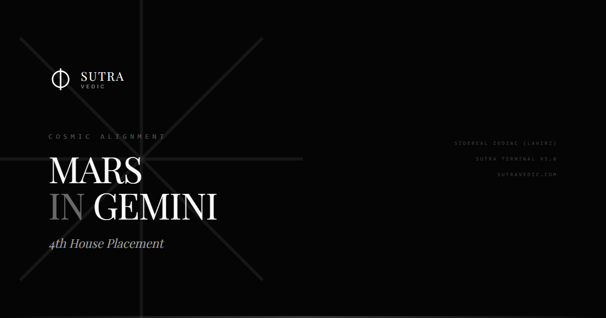 Mars in Gemini in the 4th House: The Duality of Home and Action