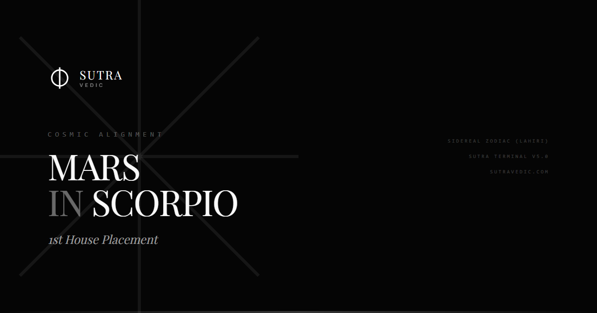 The Crimson Streak: Mars in Scorpio in the 1st House