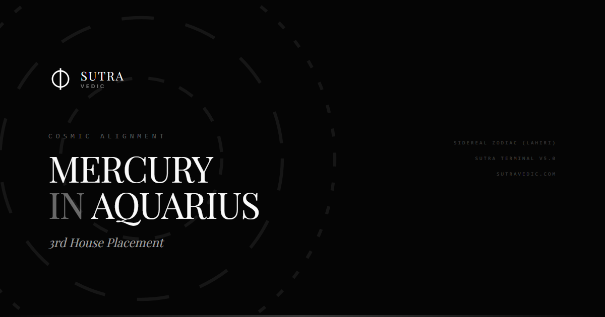 Mercury in Aquarius in the 3rd House: A Tempest of Thought
