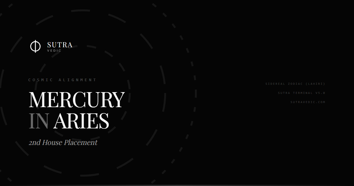 Mercury in Aries in the 2nd House: The Dichotomy of Impulse and Value