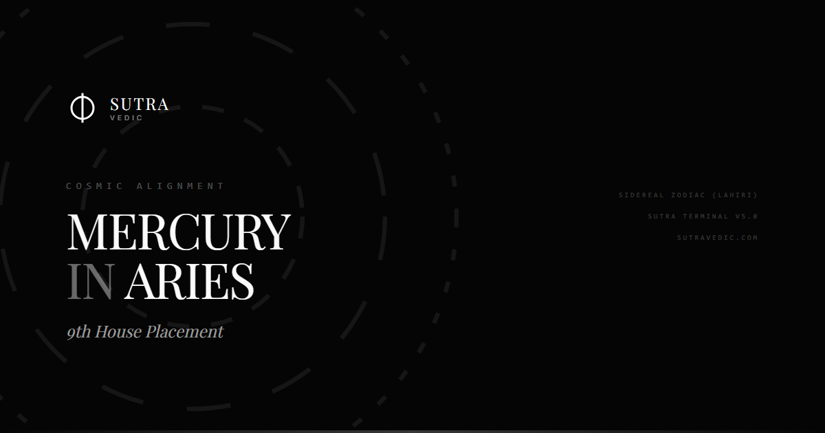 Mercury in Aries in the 9th House: A Fiery Pursuit of Knowledge