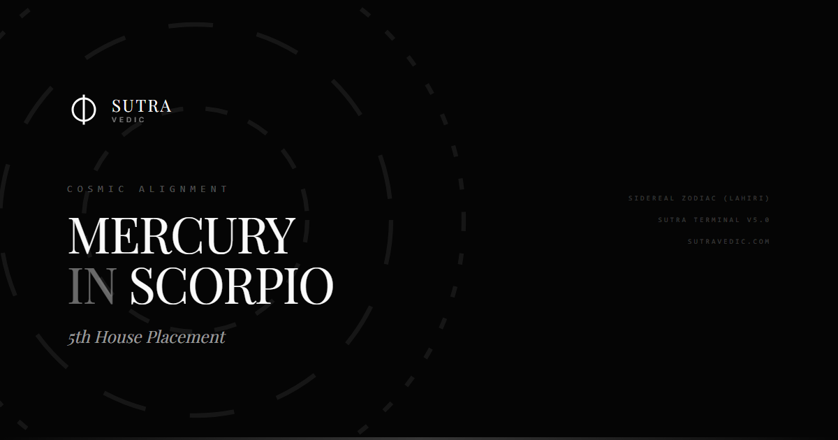 The Mysterious Depths of Mercury in Scorpio in the 5th House