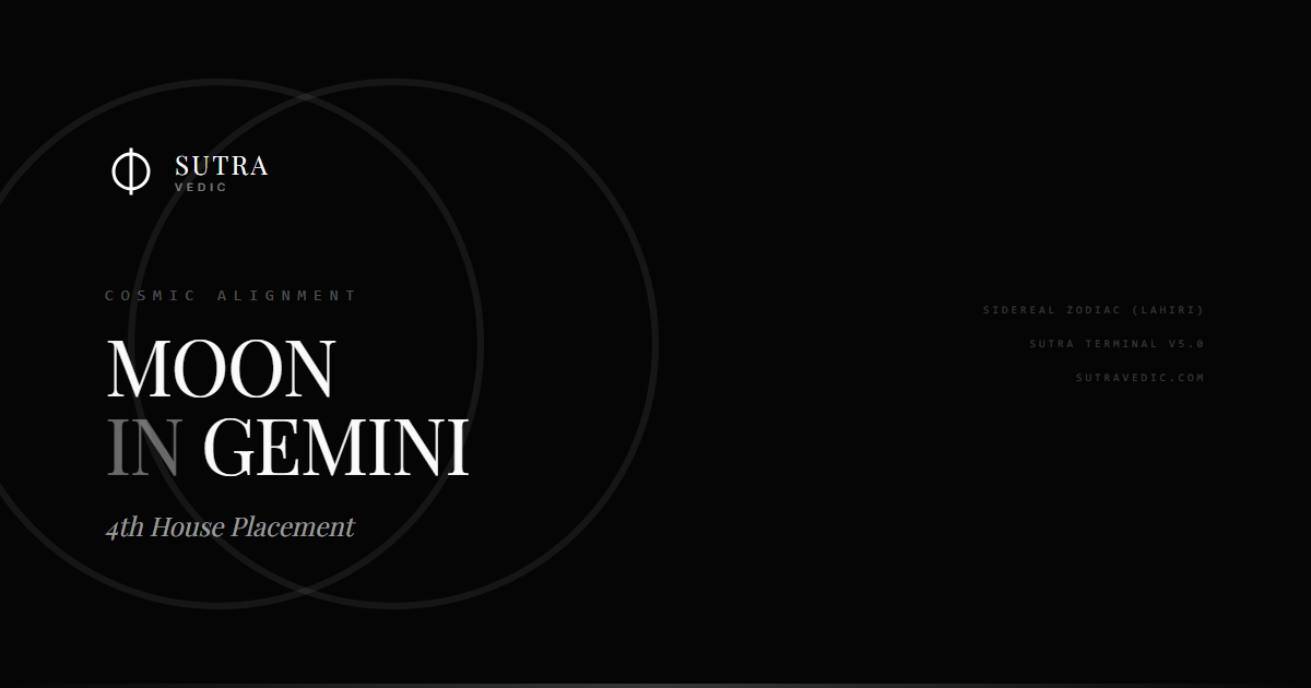 Moon in Gemini in the 4th House: A Dance of Duality