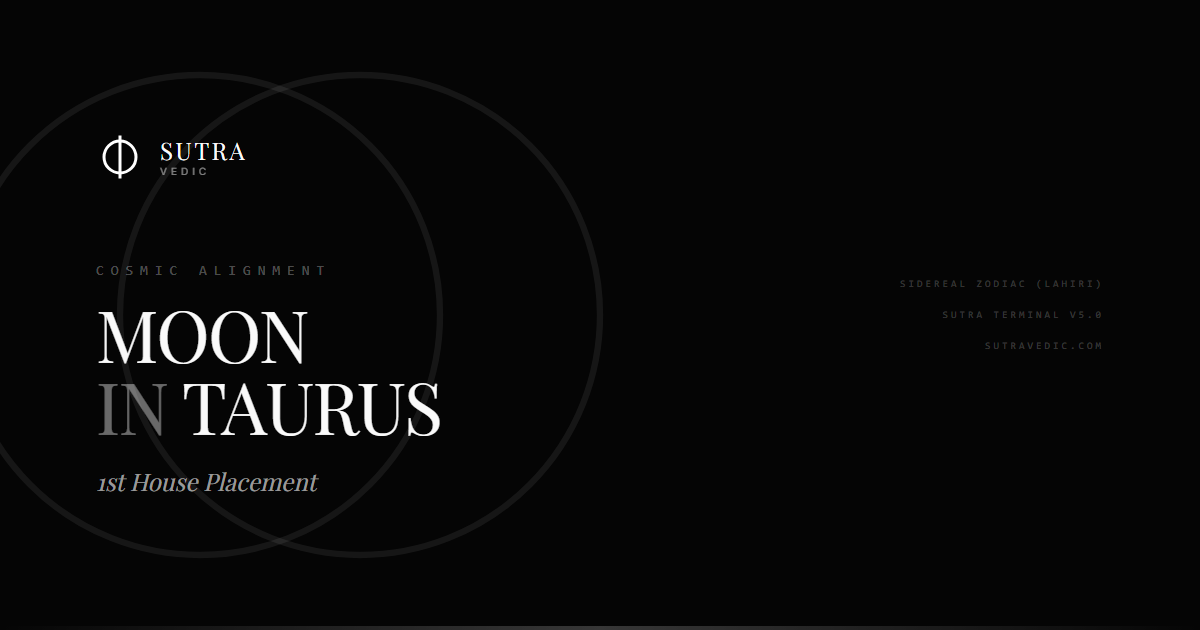 The Solid Soul: Moon in Taurus in the 1st House