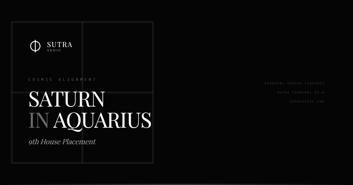 Saturn in Aquarius in the 9th House: A Cold Elegy of Knowledge