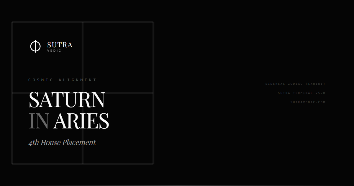 Saturn in Aries in the 4th House: A Cold Steely Forge