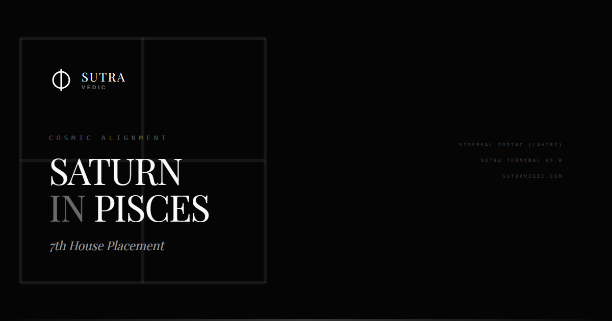 Saturn in Pisces in the 7th House: The Drowned Sorrows of Commitment