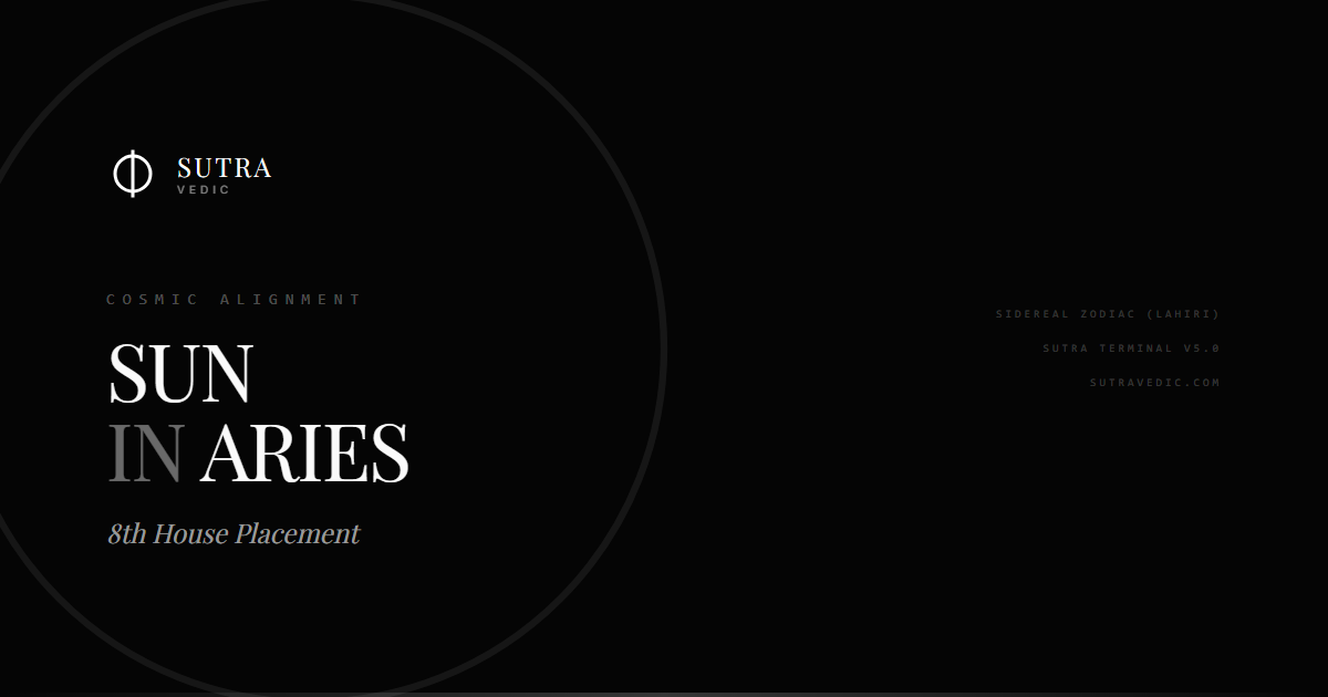 The Inferno of Identity: Sun in Aries in the 8th House