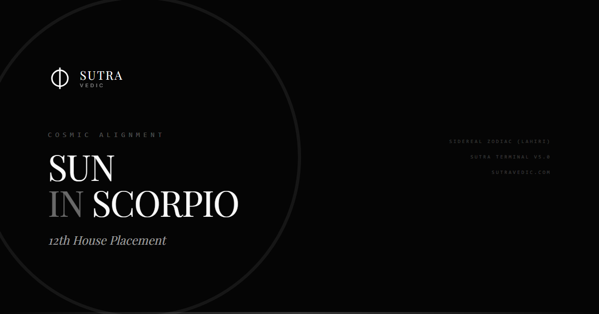 The Depths of Shadow: Sun in Scorpio in the 12th House